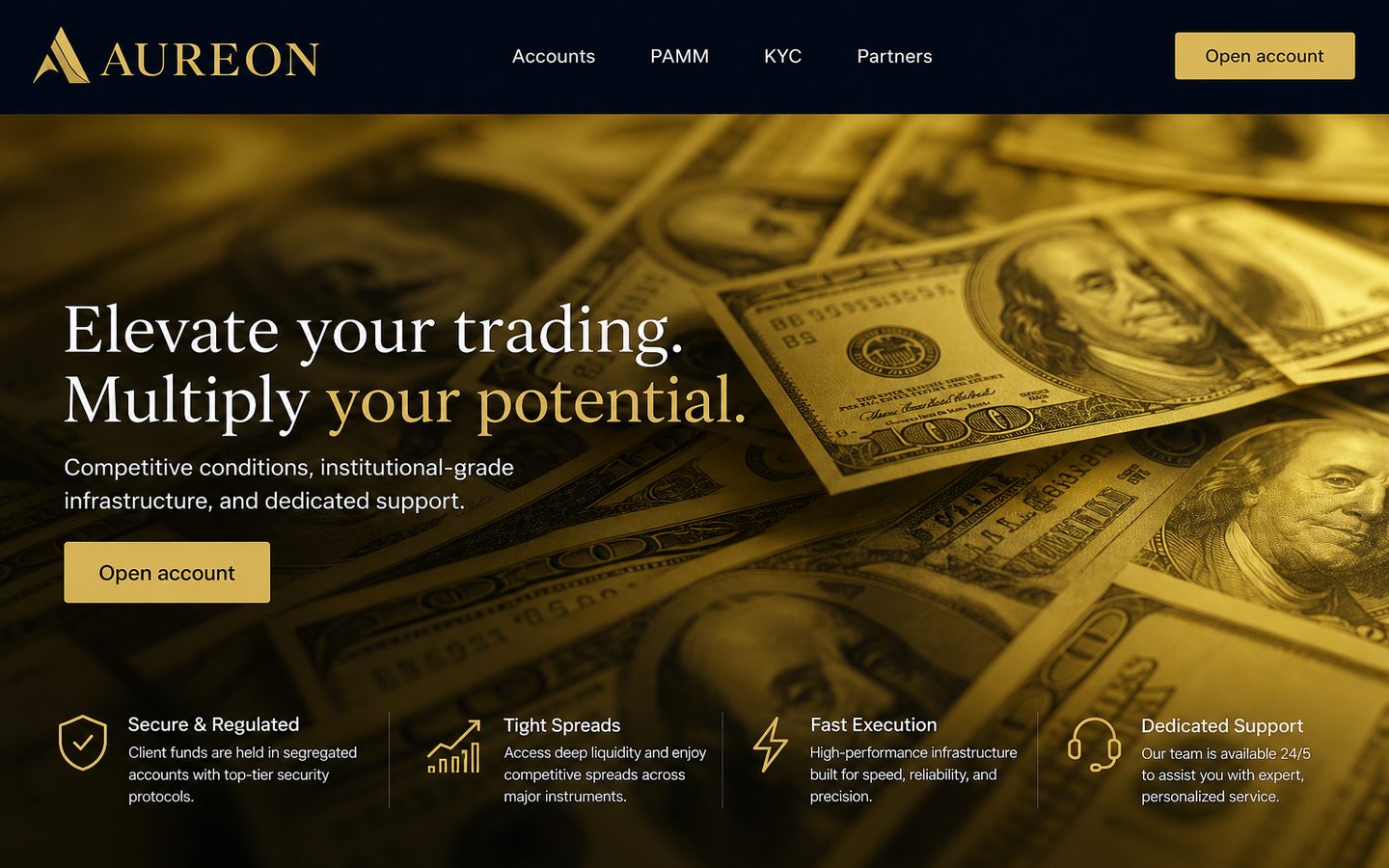 Aureon Markets - forex broker cabinet