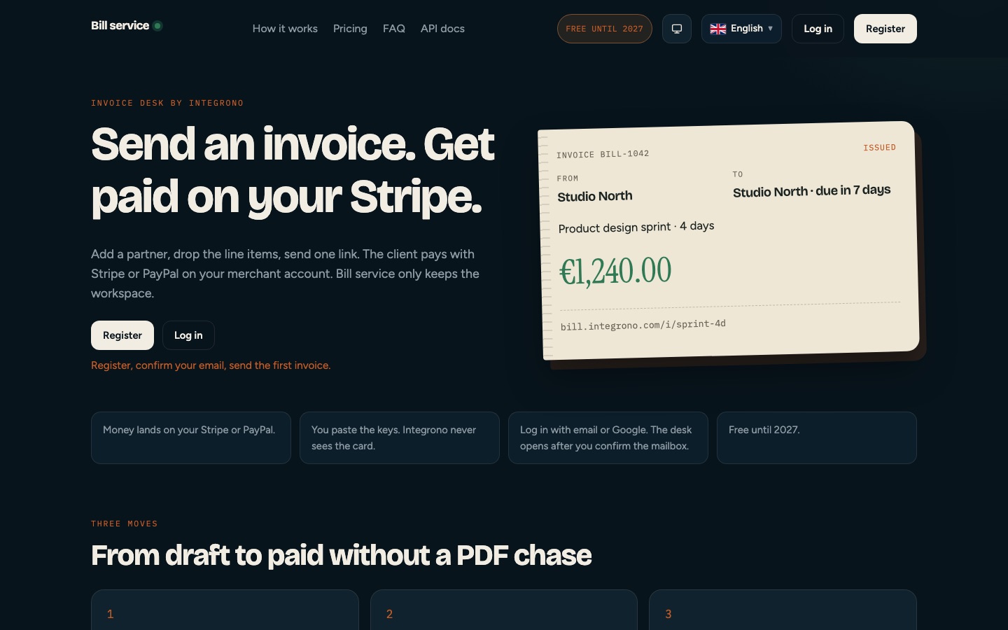 Bill by Integrono invoices & card pay