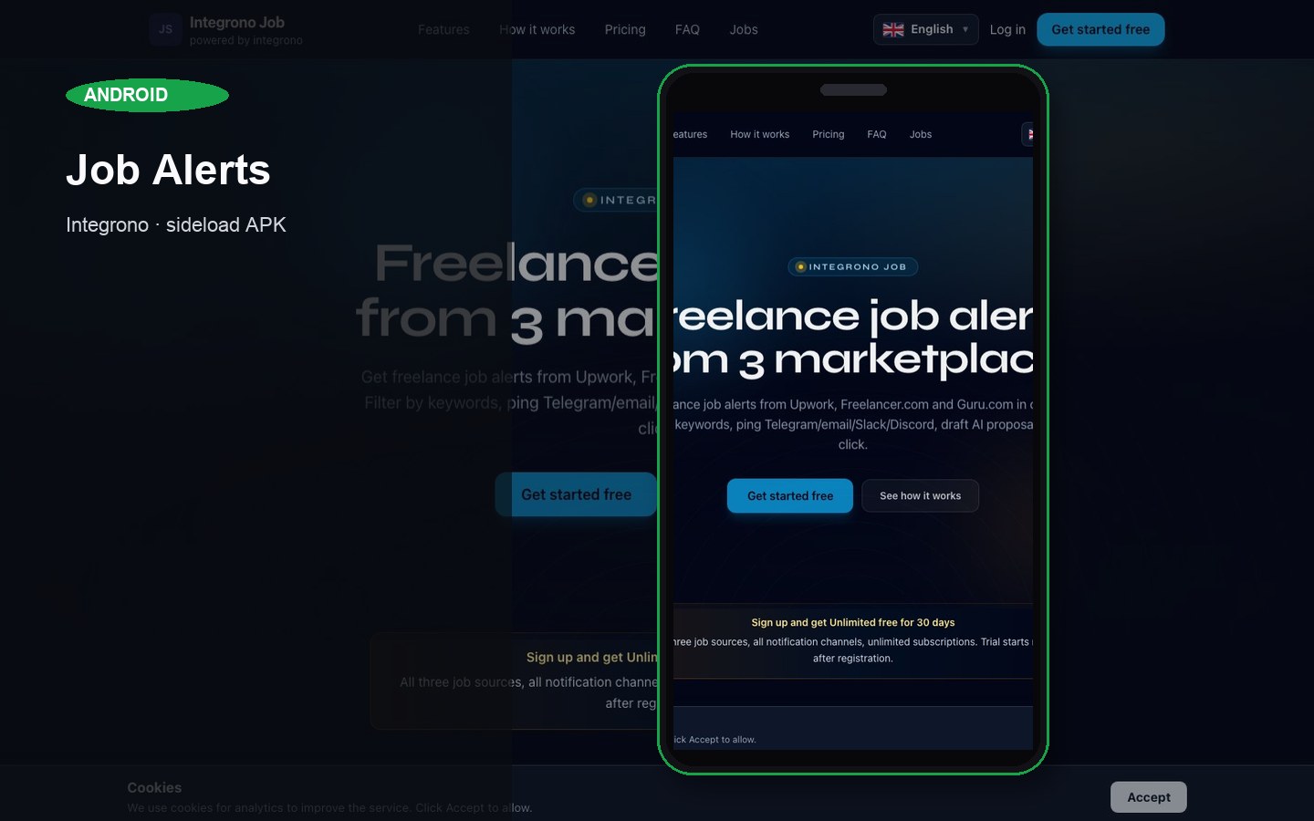 Job Alerts Android - freelance feed in your pocket