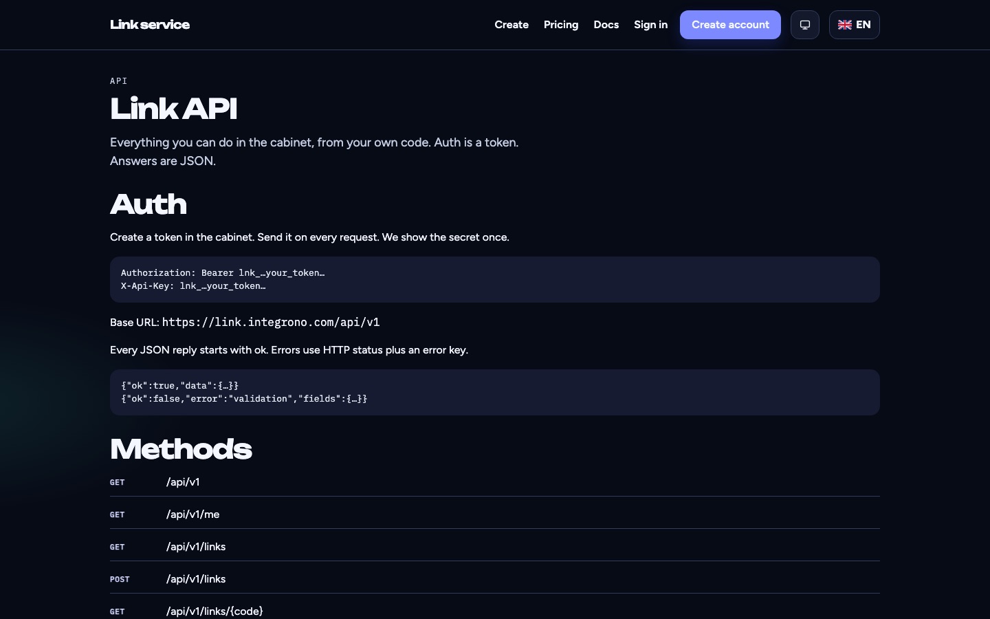 Link by Integrono short links & click stats - 2